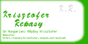krisztofer repasy business card