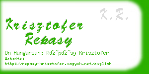 krisztofer repasy business card